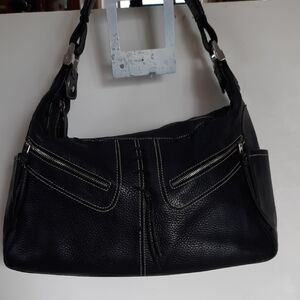 Tod's Black Leather Hobo Bag